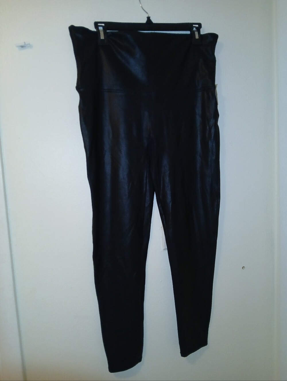 SPANX High-Waist Black Faux Leather Leggings